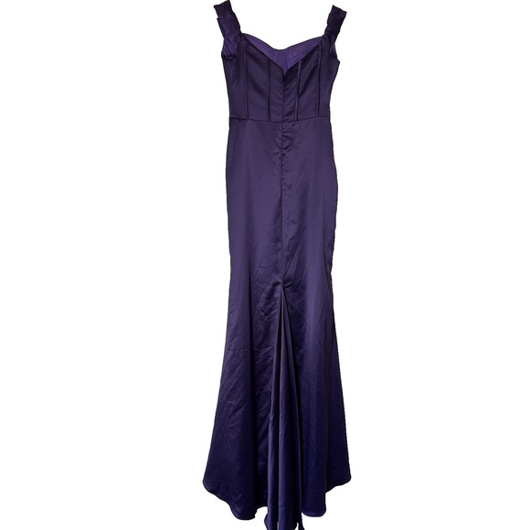 Purple Mermaid Corset Bustier Long Formal Gown Size XS Y2K Whimsygoth HOCO - Picture 2 of 7